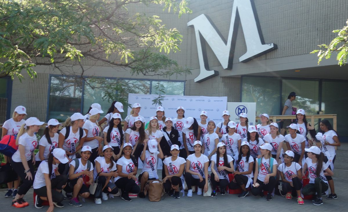 Miss World Canada 2017 outside Mayfair Clubs fitness gym 