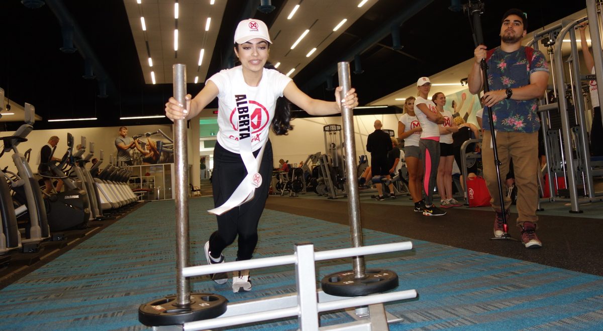 sled weight push through Mayfair Clubs fitness gym