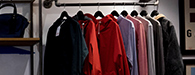 sports clothes on rack