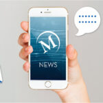 Graphic of the Mayfair Club M emblem logo along with the text NEWS on a mobile device with a speech bubble.