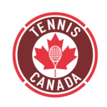 Brand logo for Tennis Canada, red maple leaf with a tennis racquet.