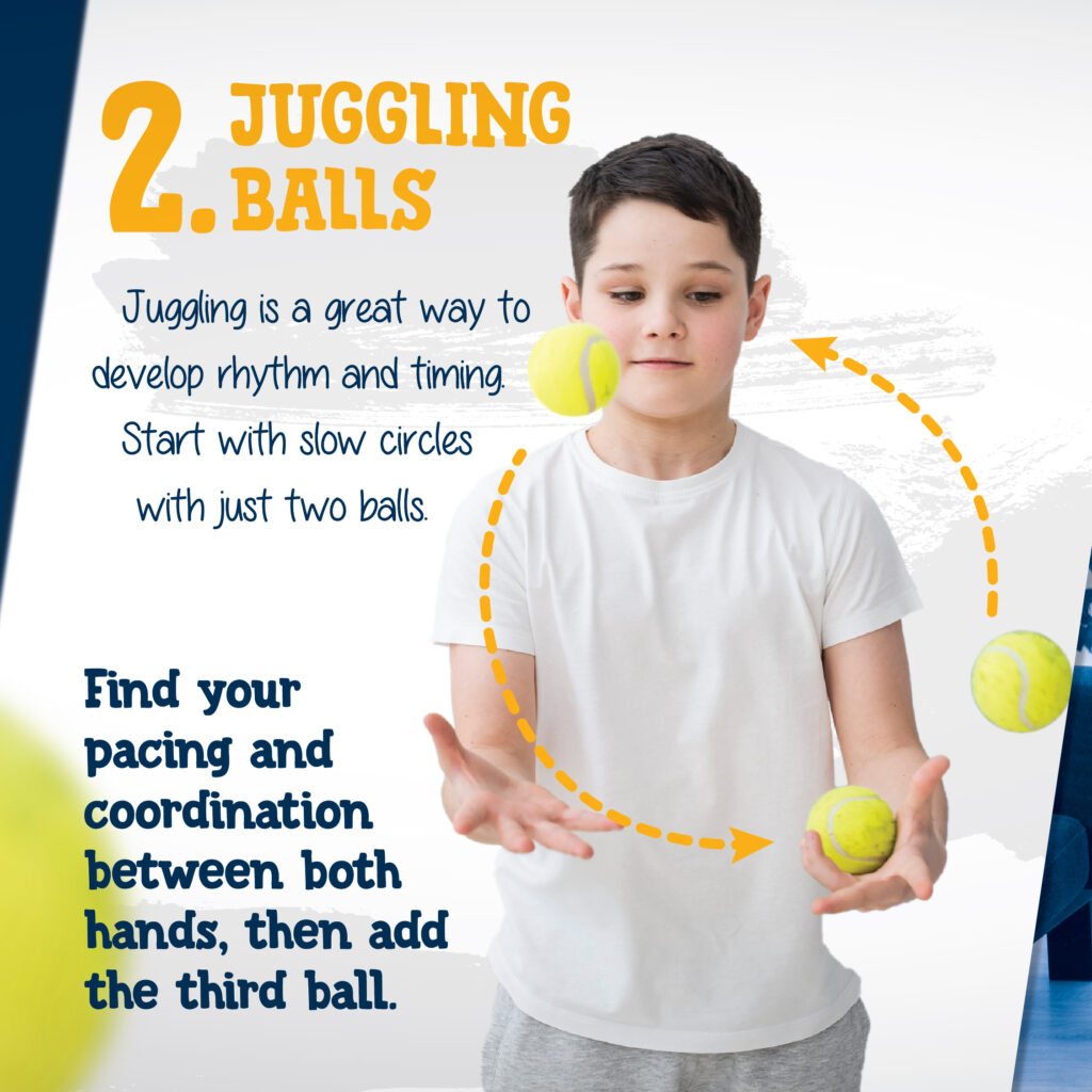 Image of a boy juggling balls