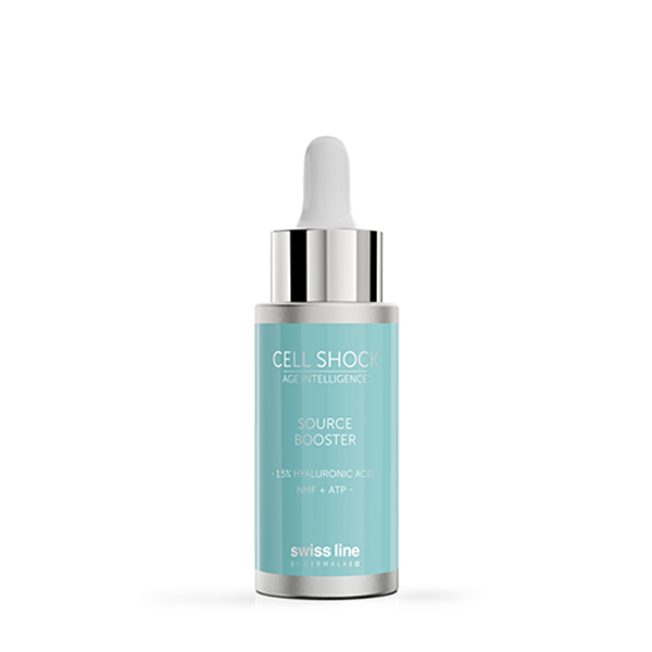 Image of source booster serum bottle from Swiss Line.