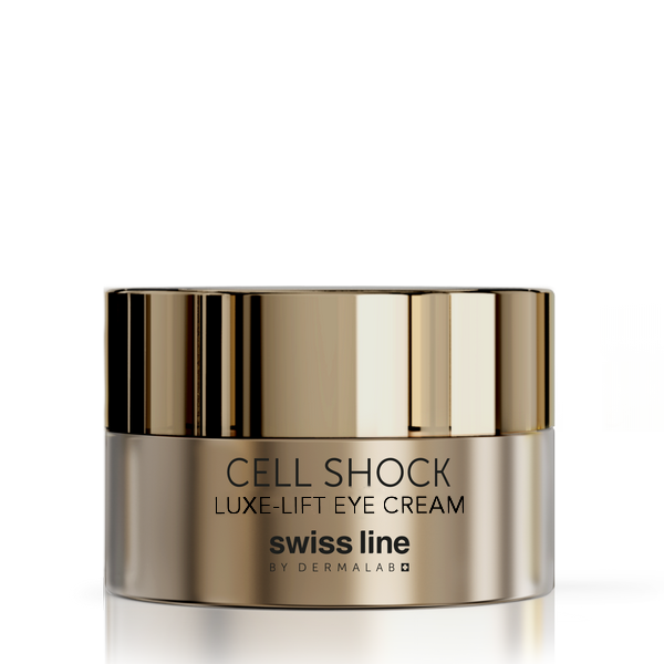 Image of luxe lift eye cream bottle from Swiss Line.