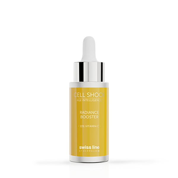 Image of Radiance booster serum bottle from Swiss Line.