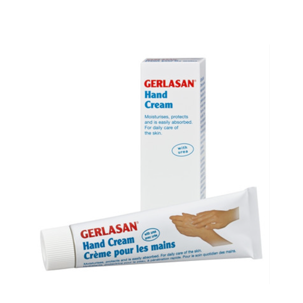 Product image of product box and product of gerlasan hand cream from Gehwol. 