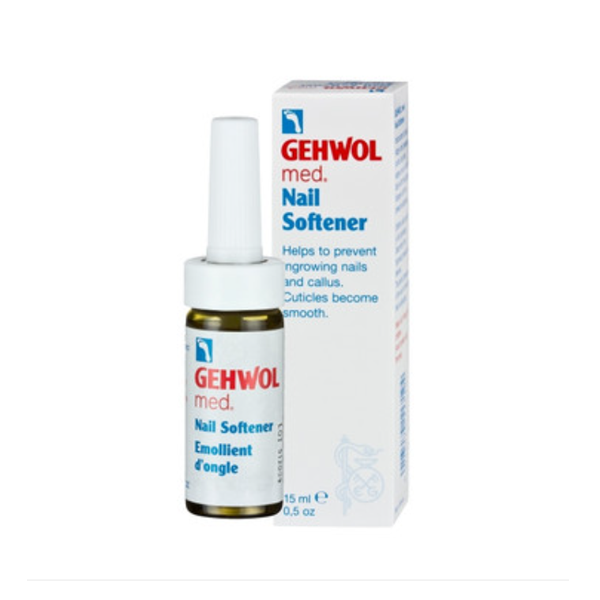 Product image of product box and product of nail softener from Gehwol. 
