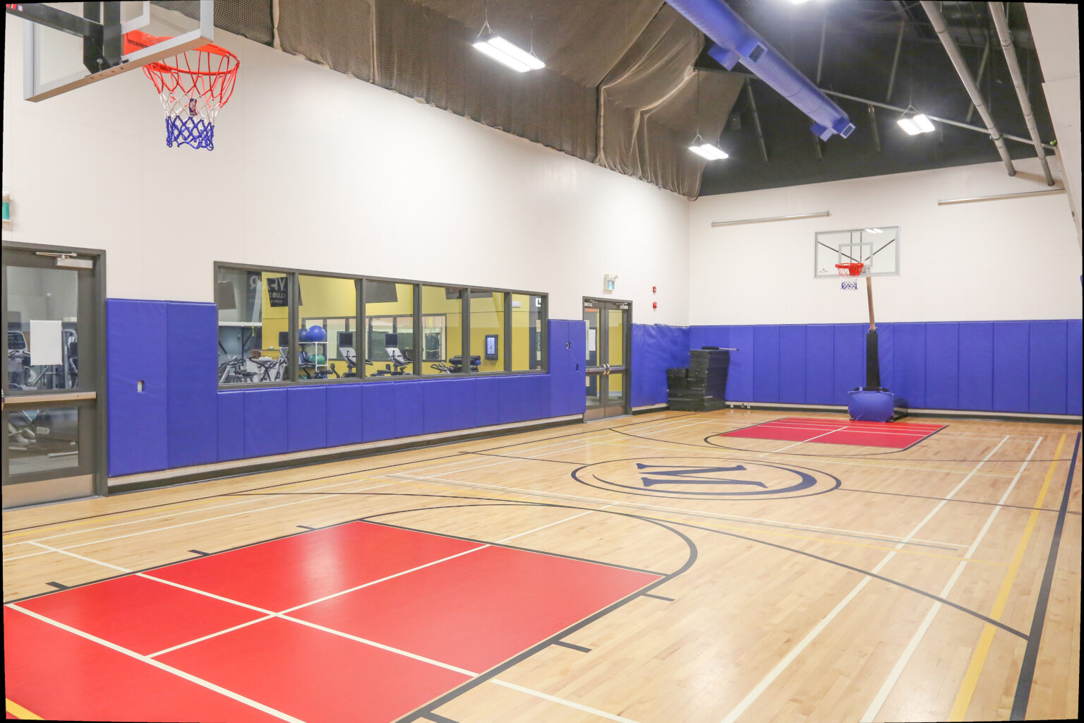 Picture of multi sport gymnasium at our Mayfair Lakeshore facility.