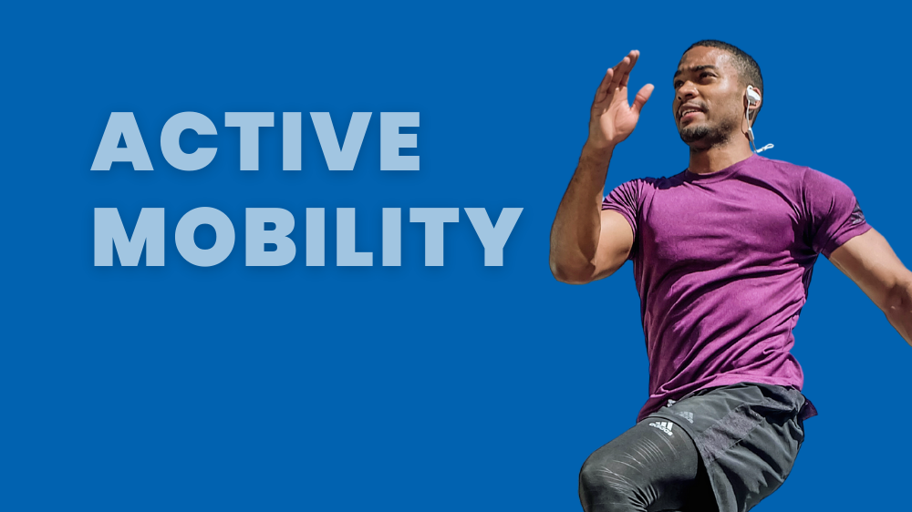 Image of a black man doing a jump exercise.