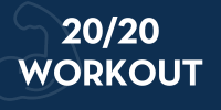 Icon image with the words 20/20 workout