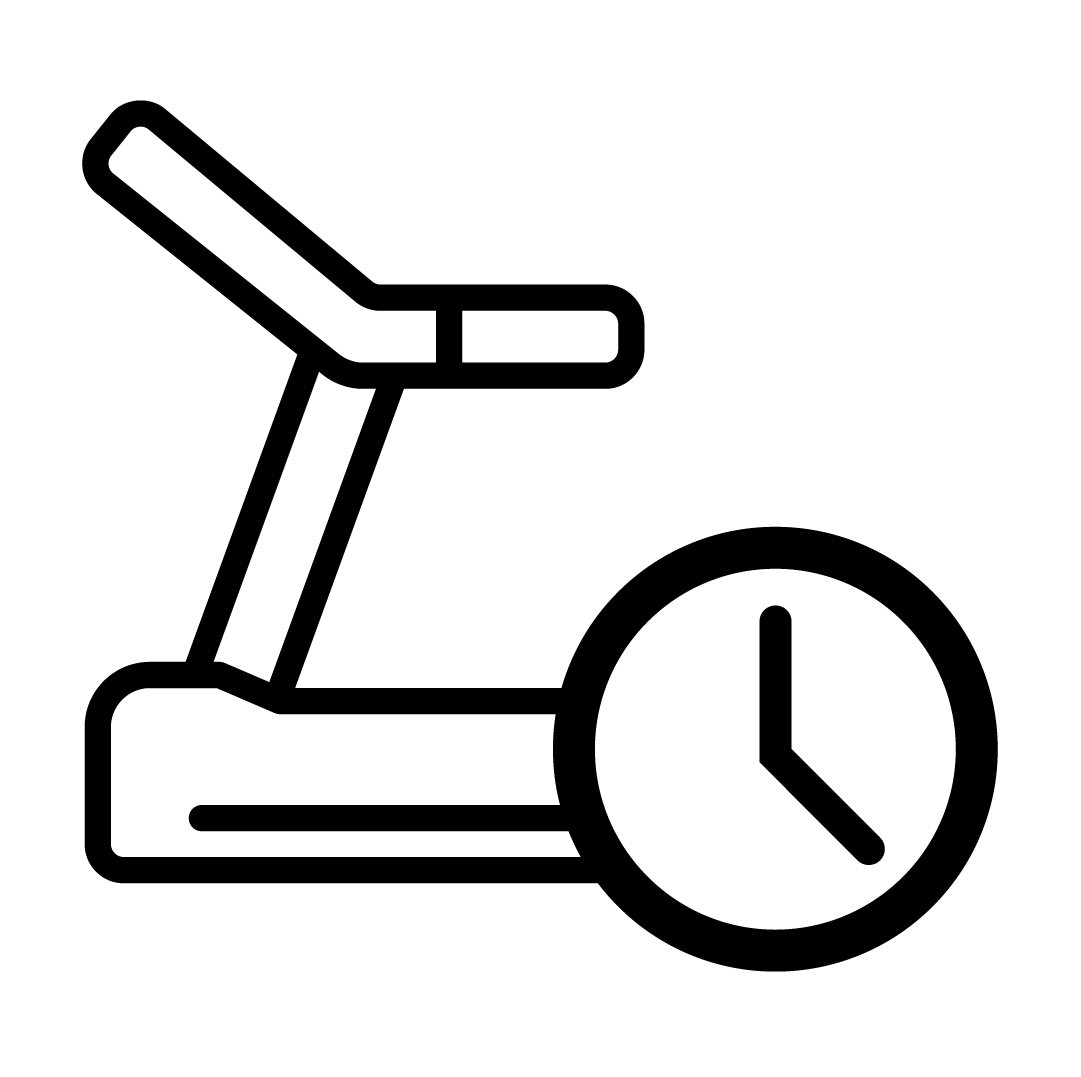 Clock and Treadmill Icon