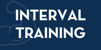 Icon image with the words interval training
